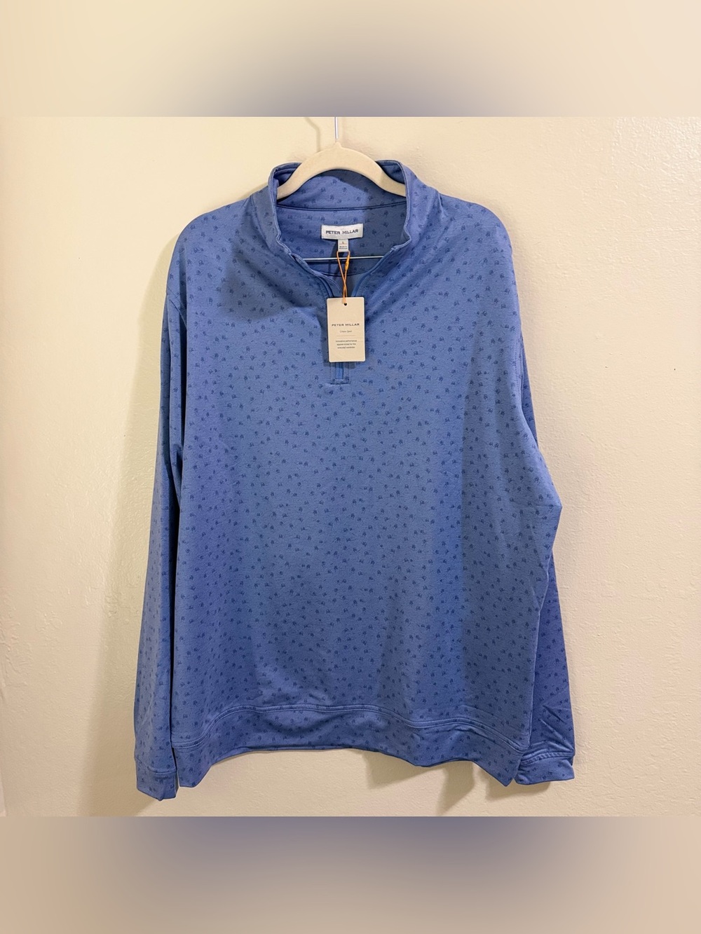 Peter Millar Crown Sport athletic Performance Quarter-Zip Pullover L NWT